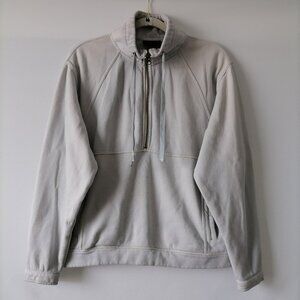 Out From Under Women's Gray Half Zip Raglan Sleeve Fleece Sweatshirt SP